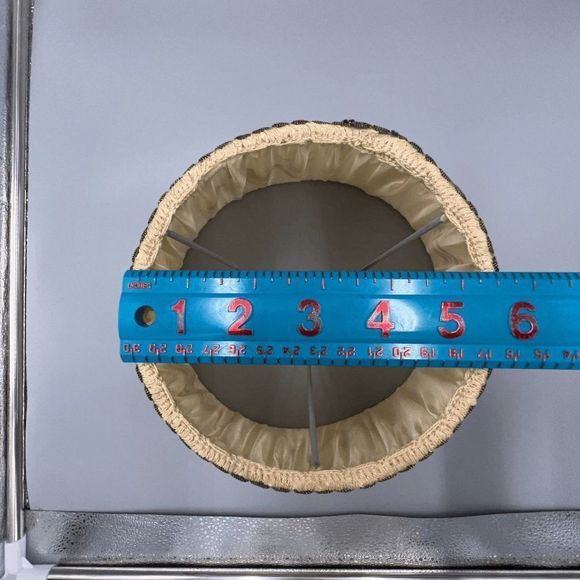 Rare Vintage Royal Delft Hand-Painted Silk Pleated Lamp Shade - Picture 11 of 11